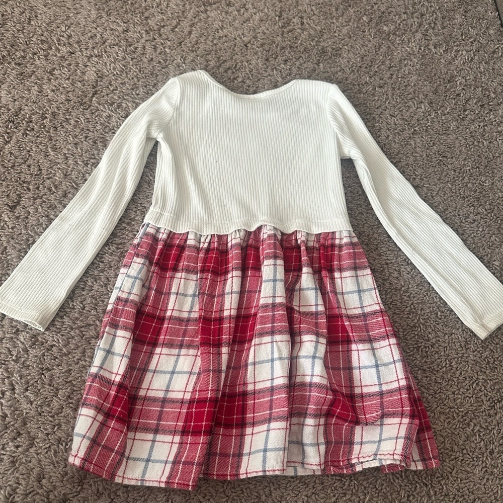 Toddler Girls Plaid Flannel Fit And Flare Dress